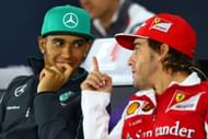 Lewis Hamilton and Fernando Alonso before the 2014 Chinese Grand Prix - Source: Getty